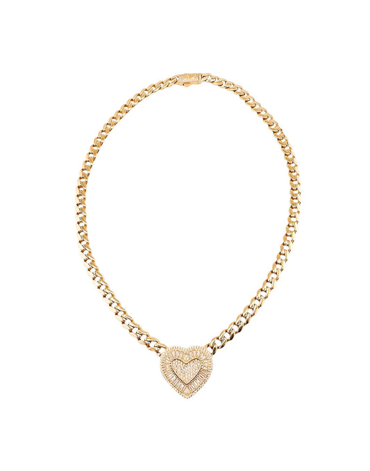 14k Heart Necklace 18in