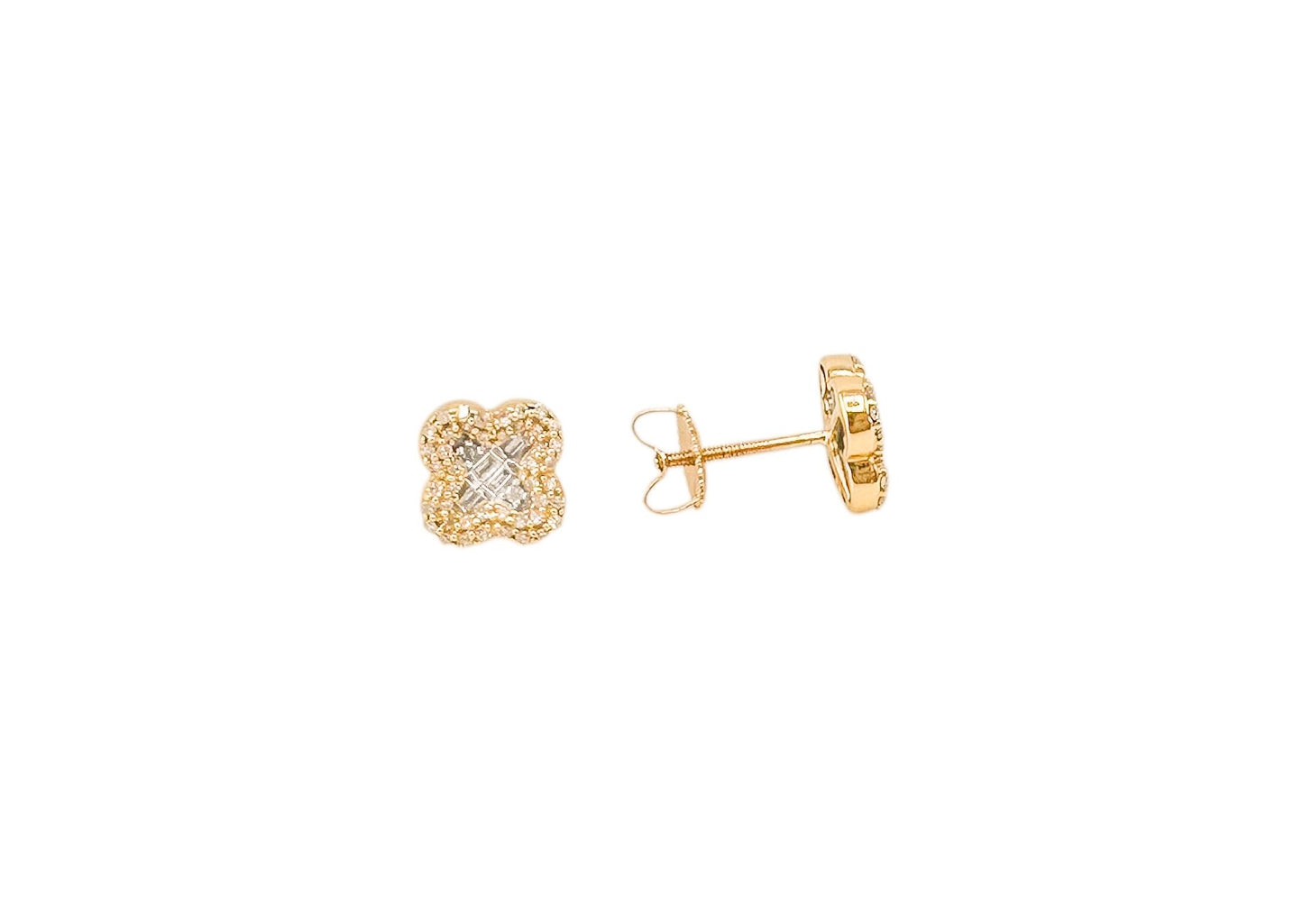 14K Gold Diamond Earring